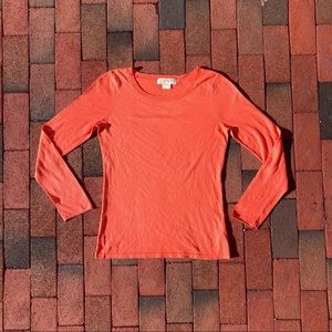 Michael Kors coral silk cashmere pullover sweaterM